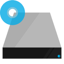 blu ray, drive, hardware, shading icon