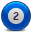 ball, blue, pool, two icon