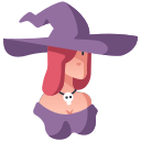 character, fantasy, magician, rpg, sorceress, witch, wizard svg vector icon