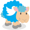 sheep, social network, twitter svg vector icon