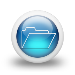 glossy,blue,orb icon