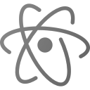 atom, logo, media, social svg vector icon