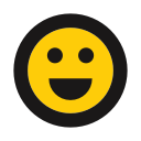 elated, emoji, grinning, happy, smiling svg vector icon