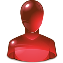 guy, red, user icon