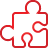 basic, puzzle, red icon
