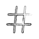 hashtag, hex, productivity, shape, sign, social svg vector icon