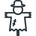 halloween, scarecrow svg vector icon