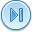 control,end,blue icon