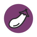 eggplants, fruit, healthy, purple, vegetable svg vector icon