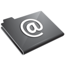 @, folder, grey, internet icon