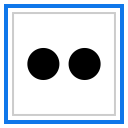 flickr, logo, media, social svg vector icon