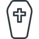 coffin, halloween svg vector icon