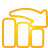 bar, basic, chart, down, yellow icon