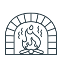christmas, cosiness, fire, fire-place, holiday, place svg vector icon