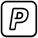 media, network, paypal, social svg vector icon