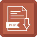 document, extension, file, php, system svg vector icon