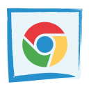 chrome browser, media, social svg vector icon