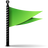 flag, green icon