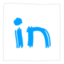 linkedin,white icon