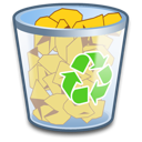 bin, full, recycle icon