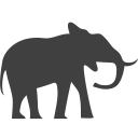 elephant, endangered svg vector icon