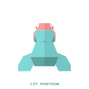 kanto, normal, pokemon, porygon svg vector icon