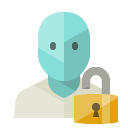 user,lock,open icon
