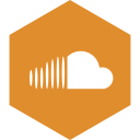 cloud, hexagon, media, social, sound svg vector icon
