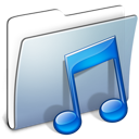 folder, graphite, music, smooth icon