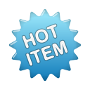 label,blue,hot icon