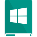 drive, teal, white, windows icon