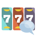 slot,machine,speech,bubble icon
