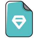 diamond, documents, file, format, paper, sketch svg vector icon