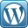 blue, wordpress icon