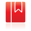 book, bookmark, red icon