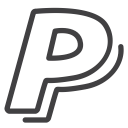 draw, drawn, line, paypal, sketch, social media svg vector icon