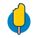 colorful, dessert food, ice cream, popsicle svg vector icon