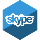 gloss, hexagon, media, skype, social svg vector icon