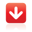 button, down, navigation, red icon