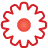 basic, gear, red icon