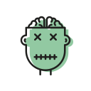 boy, brain, dead, halloween, holliday, sweet, zombie svg vector icon