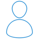 blue, , outline, people, profile, ui svg vector icon