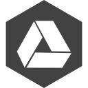 drive, google, hexagon, media, social svg vector icon