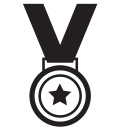 award, gold, medal, star, winner svg vector icon