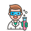 2, man, scientist svg vector icon