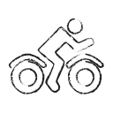 bike, delivery, rider, transport, user, vehicle svg vector icon