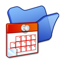 blue, folder, scheduled, tasks icon