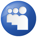 blue, button, myspace, social icon