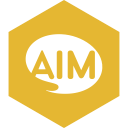 aim, hexagon, media, social svg vector icon