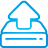 basic, blue, drive, hard, upload icon